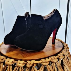 Black bootie heels